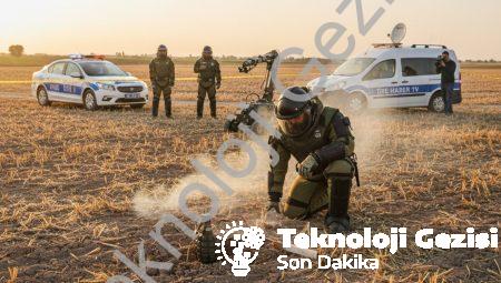 Tire’de tarlada bulunan el bombası uzman ekipçe imha edildi