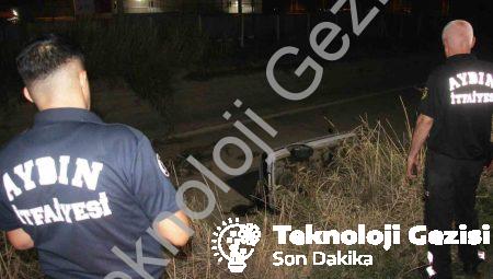 Aydın’da Korkutan Kaza: Otomobil Sulama Kanalına Uçtu, 2 Yaralı