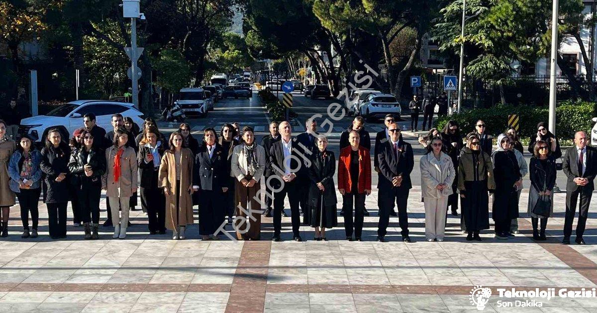 "Muğla'da Kadına Yönelik Şiddete Karşı Tek Yürek: Anlamlı Tören" başlıklı haber için fotorealistik,