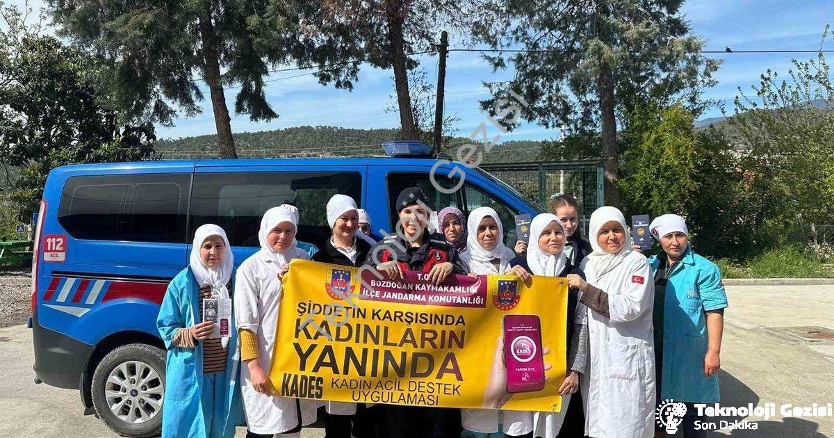 "Bozdoğan'da Kadınlara Özel Teknoloji Desteği: KADES Anlatıldı" başlıklı haber için fotorealistik, p