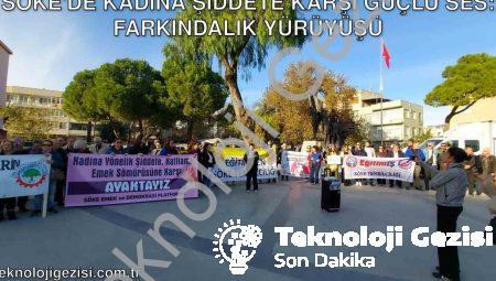 Söke’de Kadına Şiddete Karşı Güçlü Ses: Farkındalık Yürüyüşü