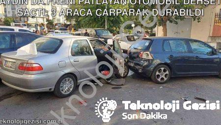 Aydın’da Freni Patlayan Otomobil Dehşet Saçtı: 3 Araca Çarparak Durabildi