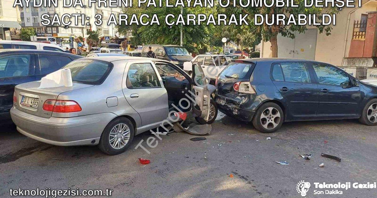 "Aydın’da Freni Patlayan Otomobil Dehşet Saçtı: 3 Araca Çarparak Durabildi" başlıklı haber için foto