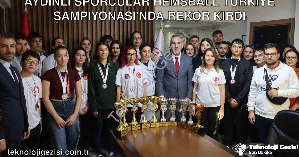 "Aydınlı Sporcular Hemsball Türkiye Şampiyonası'nda Rekor Kırdı" başlıklı haber için fotorealistik,