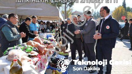 Tavas’ta Gazze İçin Gönül Köprüsü: Başkan Tatık Hayır Çarşısını Ziyaret Etti