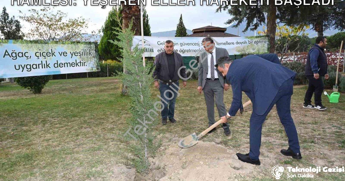 "Denizli'de Eğitim Camiasından Büyük Doğa Hamlesi: Yeşeren Eller Hareketi Başladı" başlıklı haber iç
