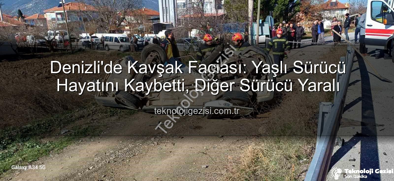 Denizli trafik kazası - Denizli'de Kavşak Faciası: Yaşlı Sürücü Hayatını Kaybetti, Diğer Sürücü Yaralı