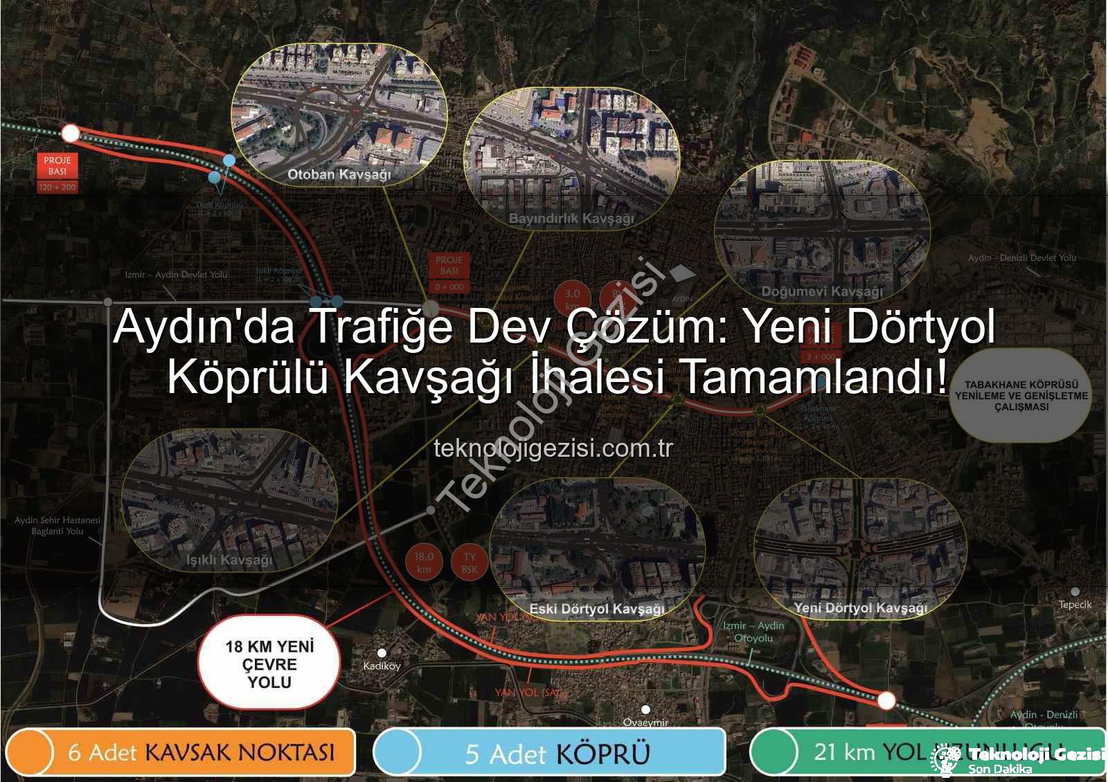 Yeni Dörtyol Kavşağı - Aydın'da Trafiğe Dev Çözüm: Yeni Dörtyol Köprülü Kavşağı İhalesi Tamamlandı!
